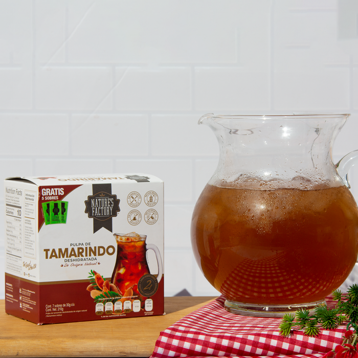 Pulpa de Tamarindo Deshidratado 100% Natural / caja con 7 sobres.