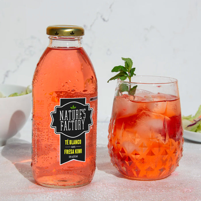 Nature’s Factory • Té Blanco Sabor Fresa Kiwi Sin Azúcar | 12 piezas