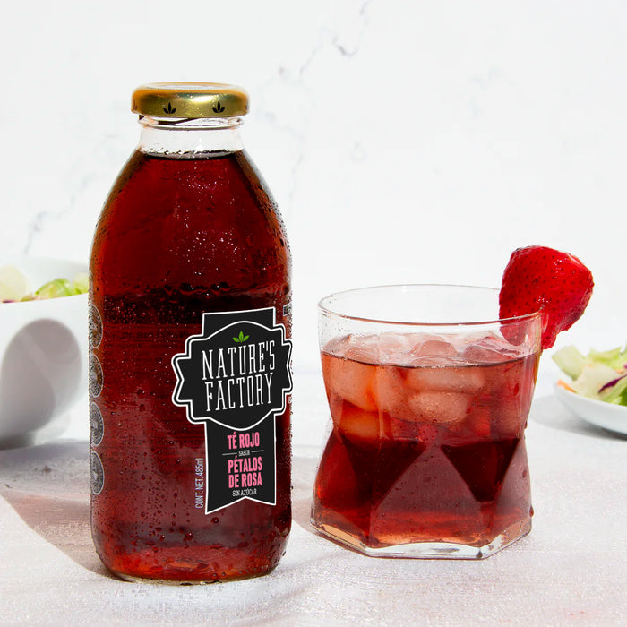 Nature’s Factory • Té Rojo Sabor Pétalos de Rosa Sin Azúcar | 12 piezas