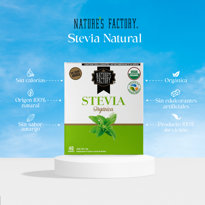 Nature's Factory Stevia de origen natural Pack con 40 sobres