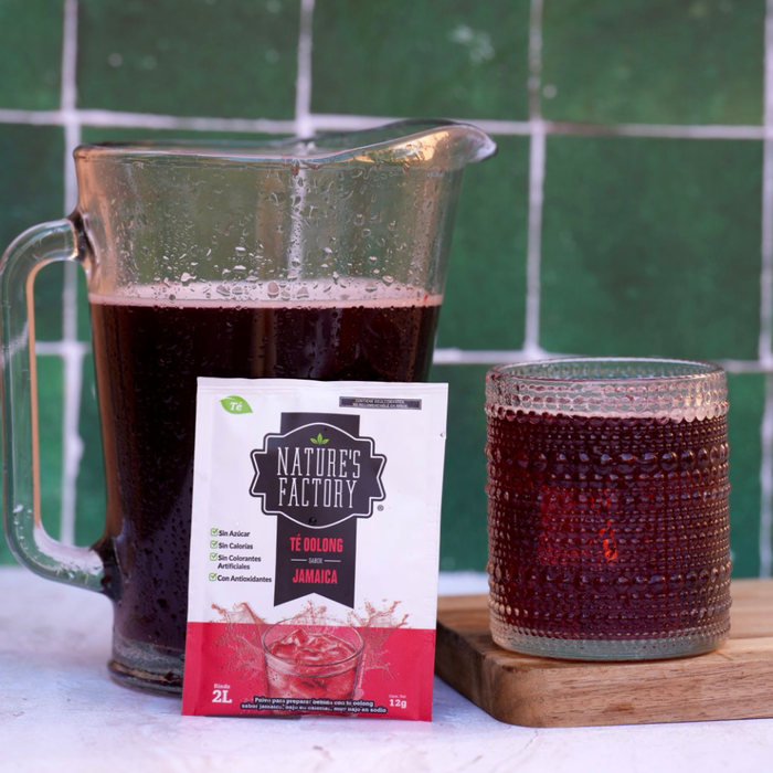 Nature’s Factory • Té Oolong en Polvo Sabor Jamaica bajo en Calorías / 10 pzas.