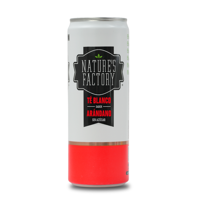 Nature’s Factory • Té Blanco Sabor Arándano Sin Azúcar en Lata | 12 piezas
