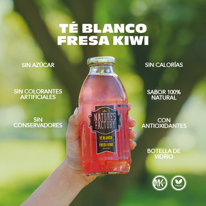 Nature’s Factory • Té Blanco Sabor Fresa Kiwi Sin Azúcar | 12 piezas