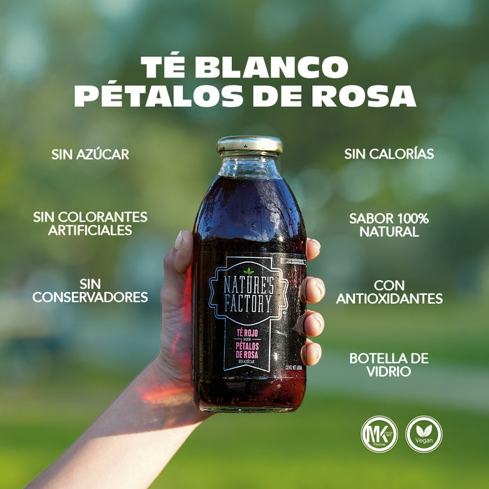Nature’s Factory • Té Rojo Sabor Pétalos de Rosa Sin Azúcar | 12 piezas