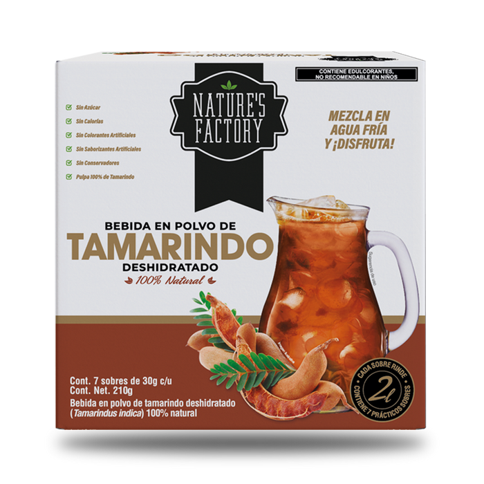 Pulpa de Tamarindo Deshidratado 100% Natural / caja con 7 sobres.
