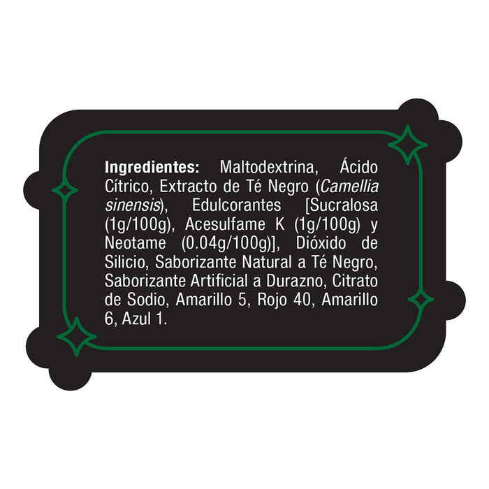 Nature’s Factory • Té Negro en Polvo Sabor Durazno bajo en Calorías / 10 pzas.