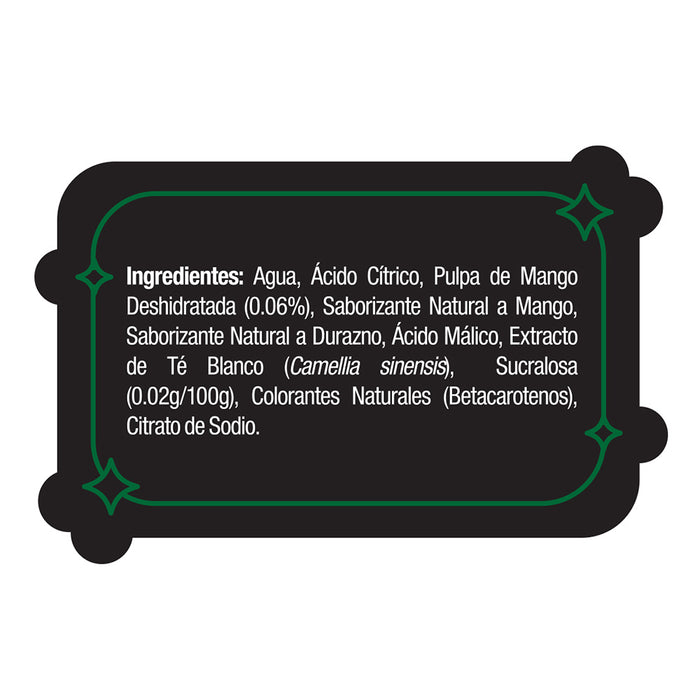 Nature’s Factory • Té Blanco Sabor Durazno Mango Sin Azúcar | 12 piezas