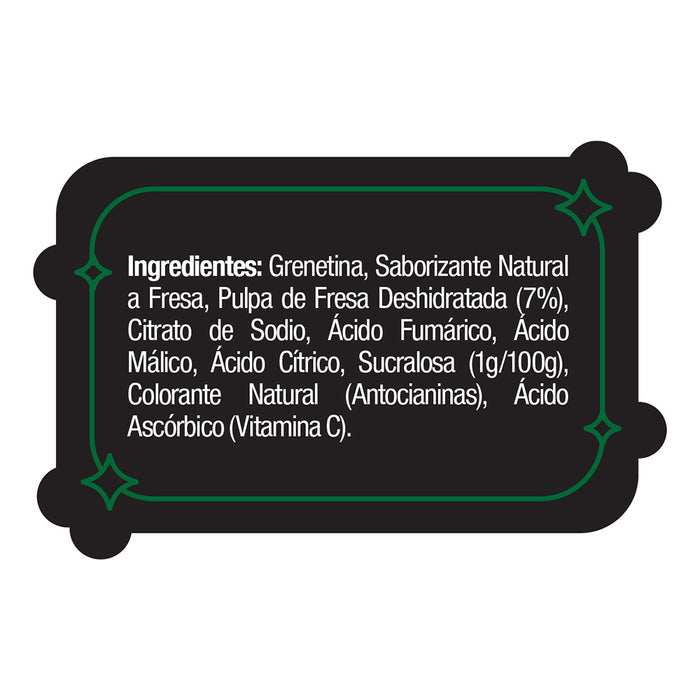 Nature’s Factory • Gelatina en Polvo sabor Fresa / Pack de 10 pzas