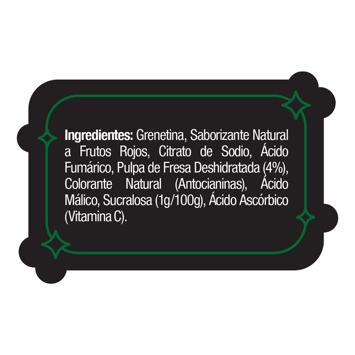 Nature’s Factory • Gelatina en Polvo sabor Frutos Rojos / Pack de 10 pzas
