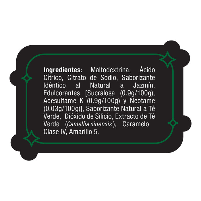 Nature’s Factory • Té Verde en Polvo Sabor Jazmín bajo en Calorías / 10 pzas.