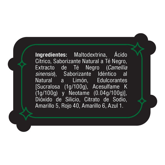 Nature’s Factory • Té Negro en Polvo Sabor Limón bajo en Calorías / 10 pzas.
