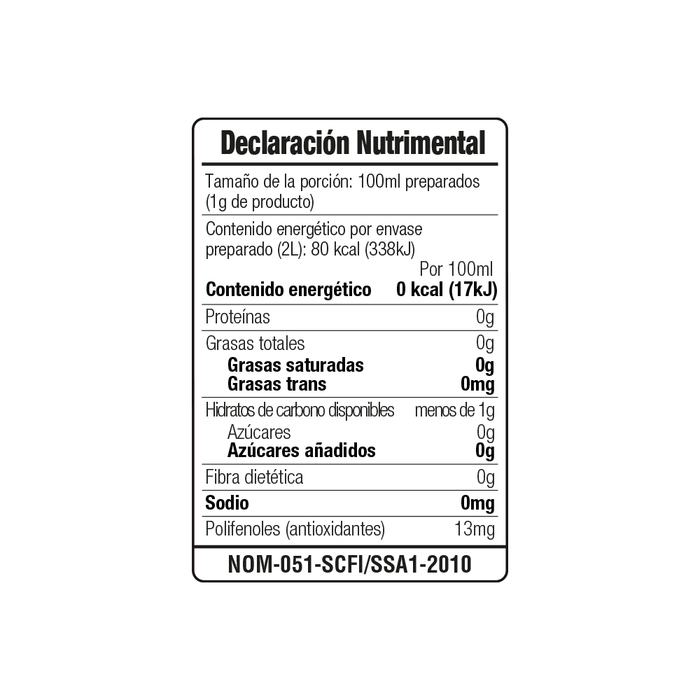 Nature’s Factory • Té Negro en Polvo Sabor Limón bajo en Calorías / 10 pzas.