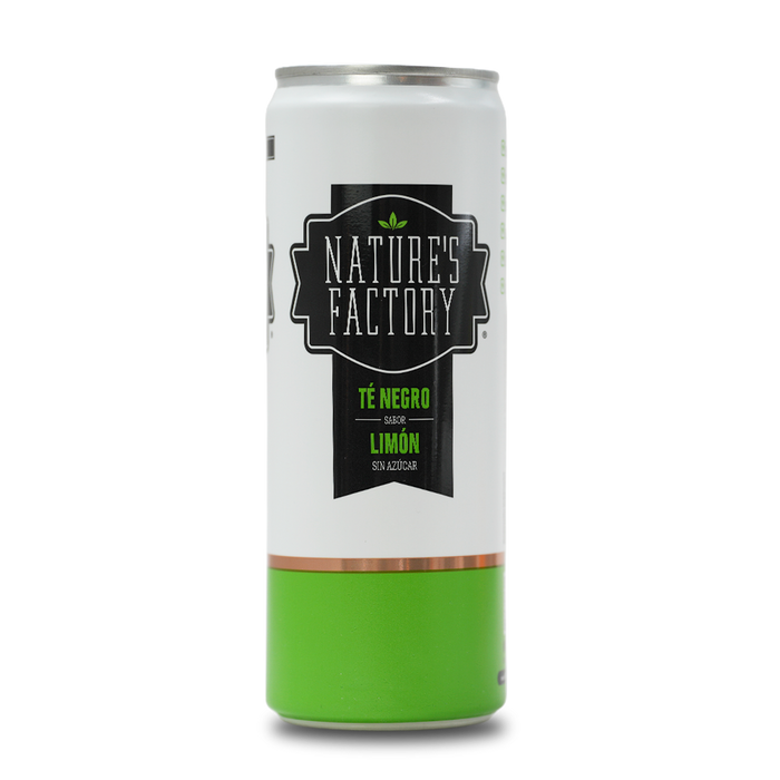Nature’s Factory • Té Negro Sabor Limón Sin Azúcar en Lata | 12 piezas