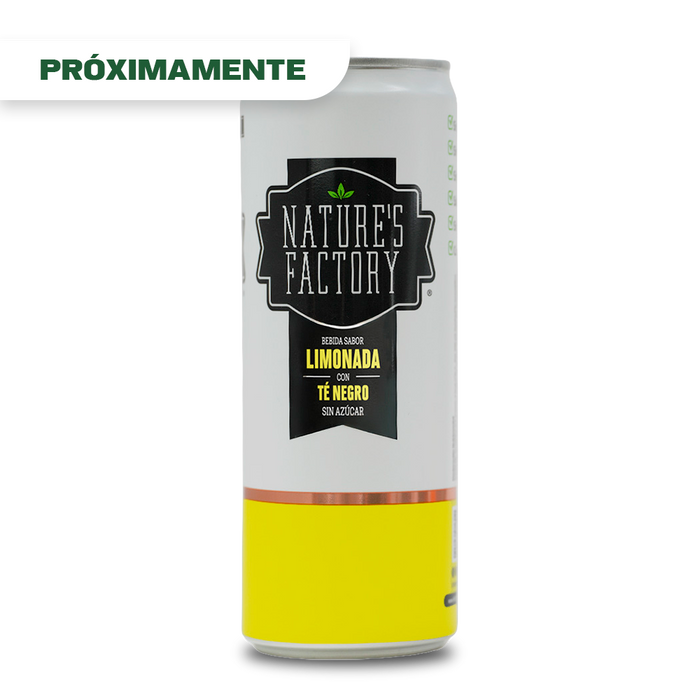 Nature’s Factory • Bebida Sabor Limonada Con Té Negro Sin Azúcar | 12 piezas