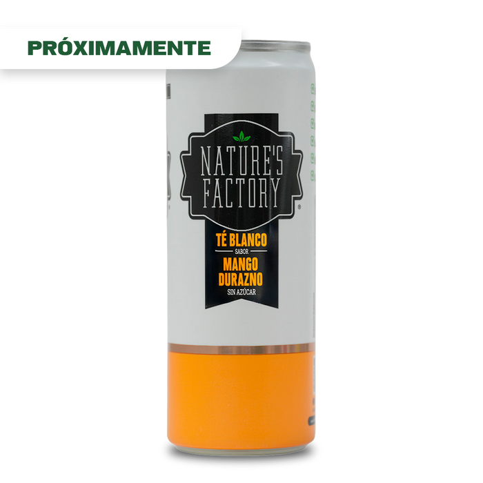 Nature’s Factory • Té Blanco Sabor Mango Durazno Sin Azúcar | 12 piezas