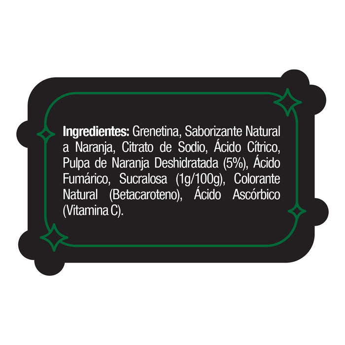 Nature’s Factory • Gelatina en Polvo sabor Naranja / Pack de 10 pzas