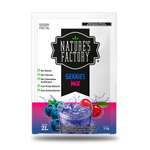 Nature’s Factory • Bebida Frutal en Polvo Sabor Berries Mix Sin Calorías / 10 pzas.
