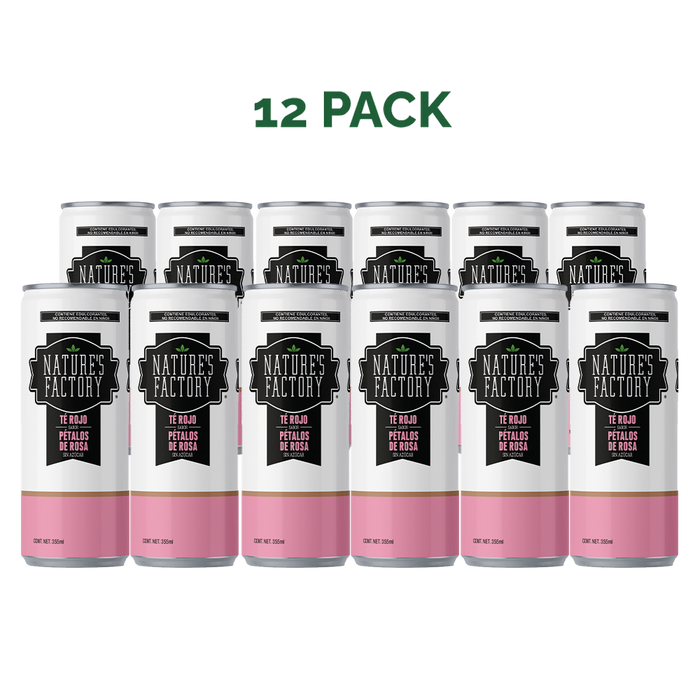 Nature’s Factory • Té Rojo Sabor Pétalos de Rosa Sin Azúcar en Lata | 12 piezas