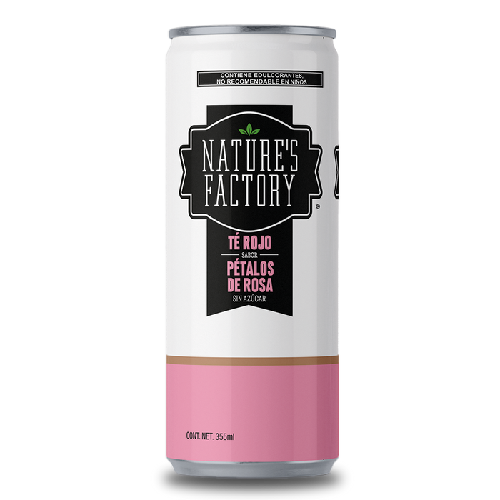Nature’s Factory • Té Rojo Sabor Pétalos de Rosa Sin Azúcar en Lata | 12 piezas
