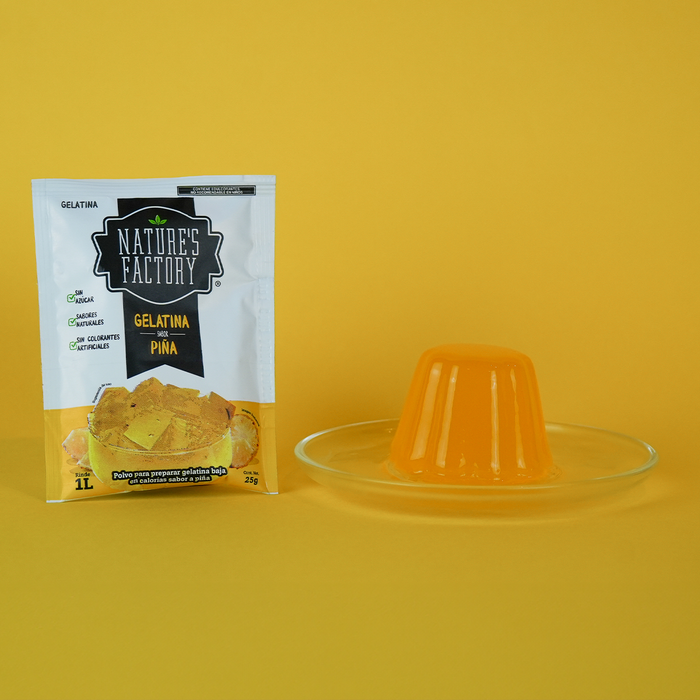 Nature’s Factory • Gelatina en Polvo sabor Piña / Pack de 10 pzas