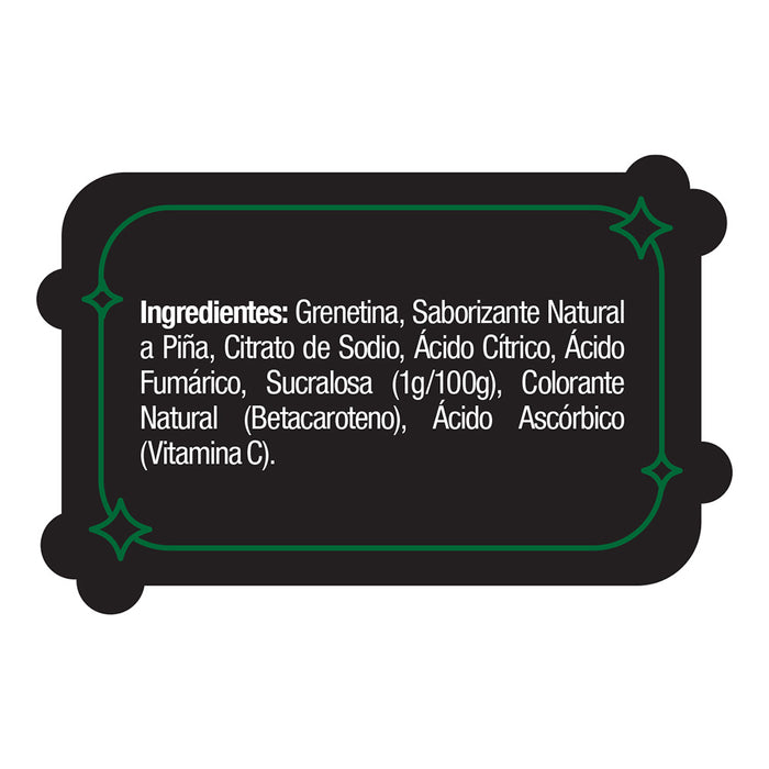 Nature’s Factory • Gelatina en Polvo sabor Piña / Pack de 10 pzas