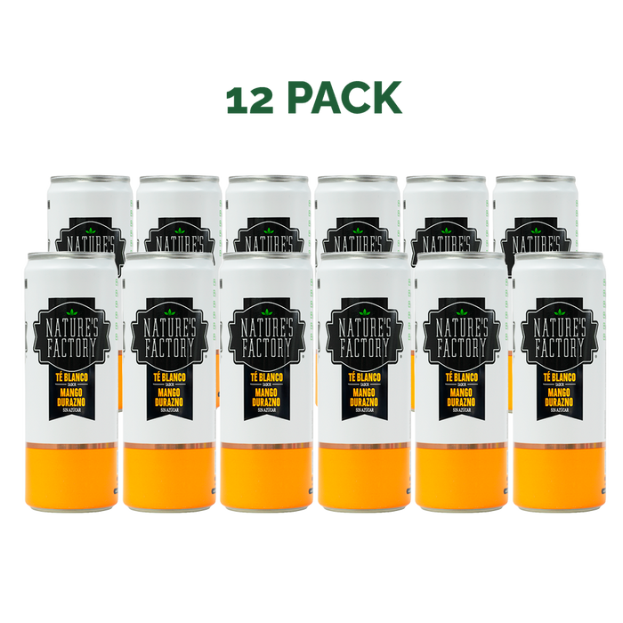 Nature’s Factory • Té Blanco Sabor Mango Durazno Sin Azúcar | 12 piezas