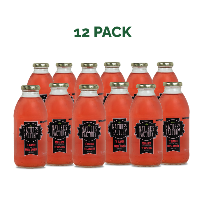 Nature’s Factory • Té Blanco Sabor Fresa Sandía Sin Azúcar | 12 piezas