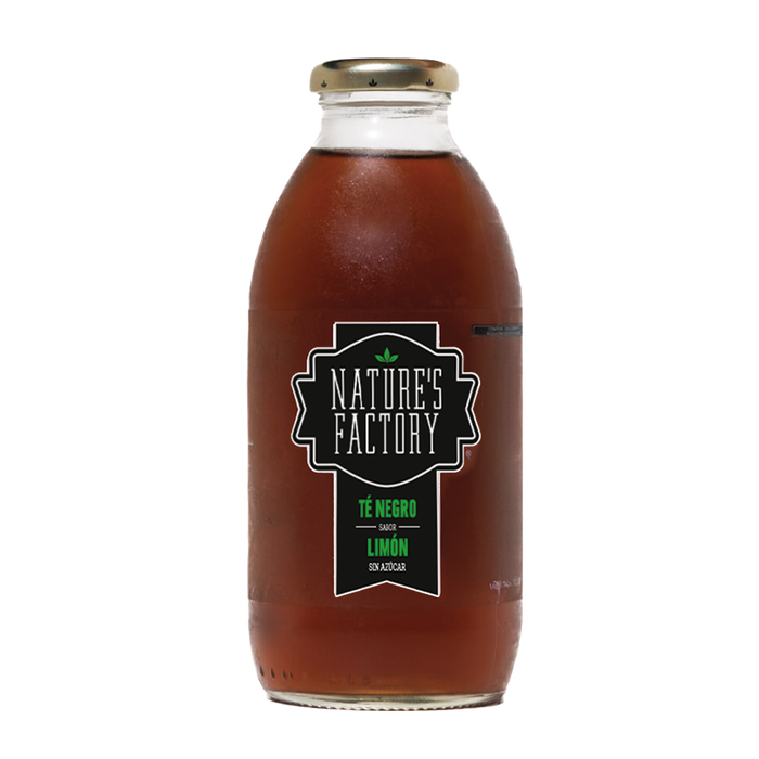 Nature’s Factory • Té Negro Sabor Limón Sin Azúcar | 12 piezas