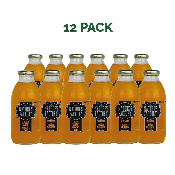 Nature’s Factory • Té Blanco Sabor Mango Maracuyá Sin Azúcar | 12 piezas