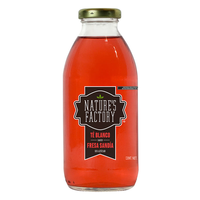 Nature’s Factory • Té Blanco Sabor Fresa Sandía Sin Azúcar | 12 piezas