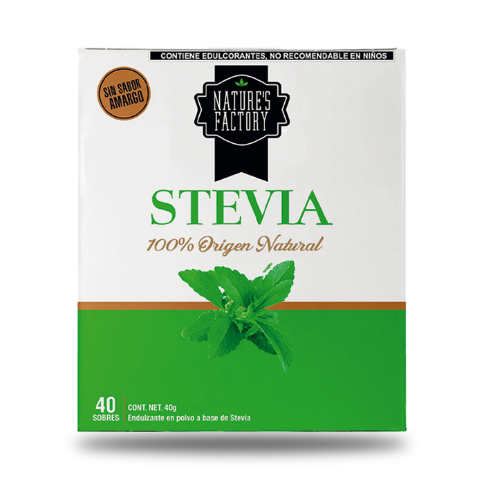 Nature's Factory Stevia de origen natural Pack con 40 sobres