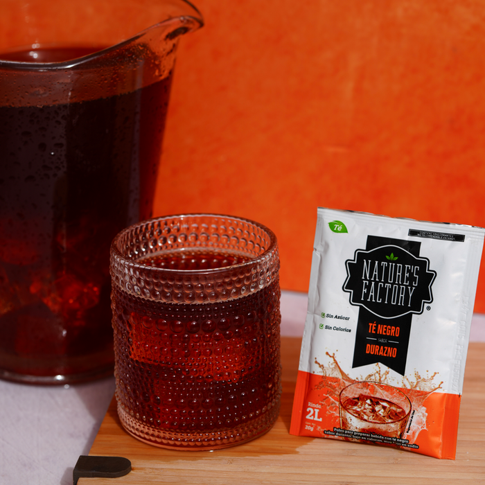 Nature’s Factory • Té Negro en Polvo Sabor Durazno bajo en Calorías / 10 pzas.