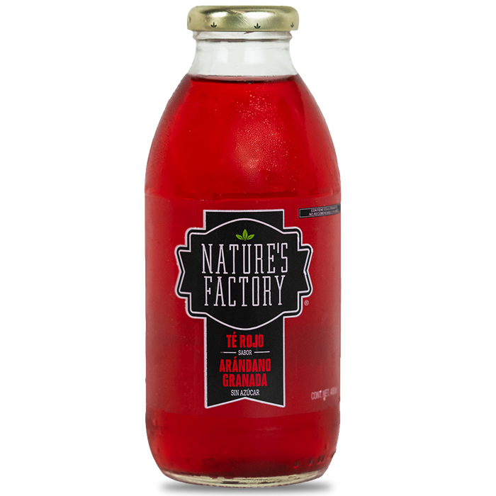 Nature’s Factory • Té Rojo Sabor Arándano Granada Sin Azúcar | 12 piezas