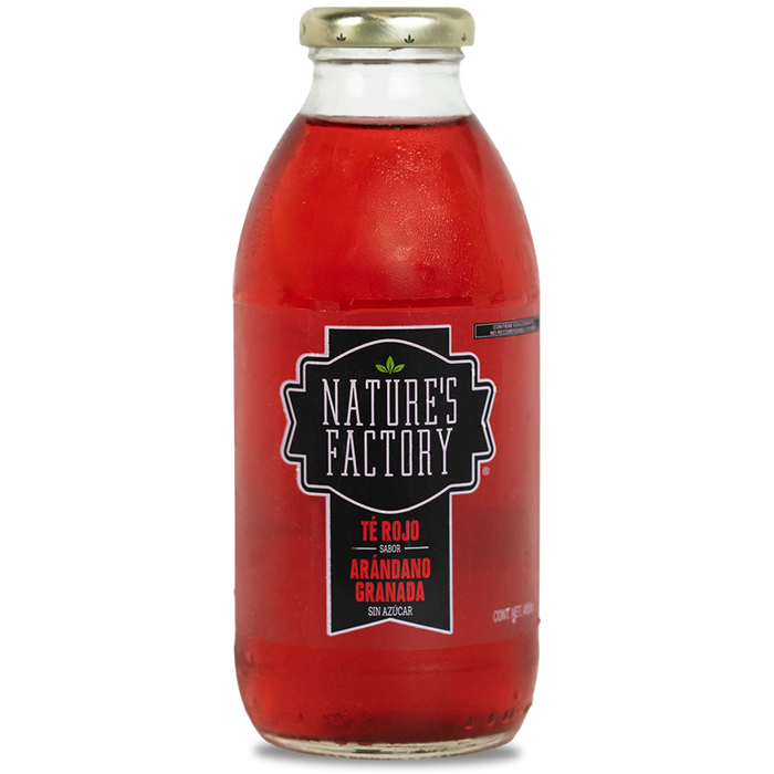 Nature’s Factory • Té Rojo Sabor Arándano Granada Sin Azúcar | 12 piezas