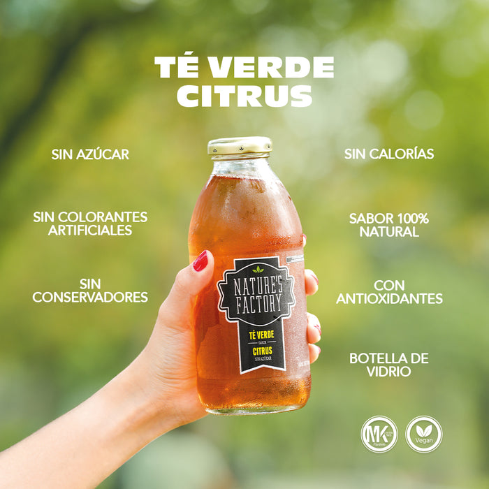 Nature’s Factory • Té Verde Sabor Citrus Sin Azúcar | 12 piezas