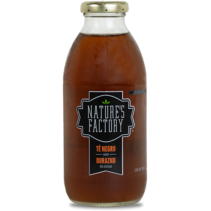 Nature’s Factory • Té Negro Sabor Durazno Sin Azúcar | 12 piezas