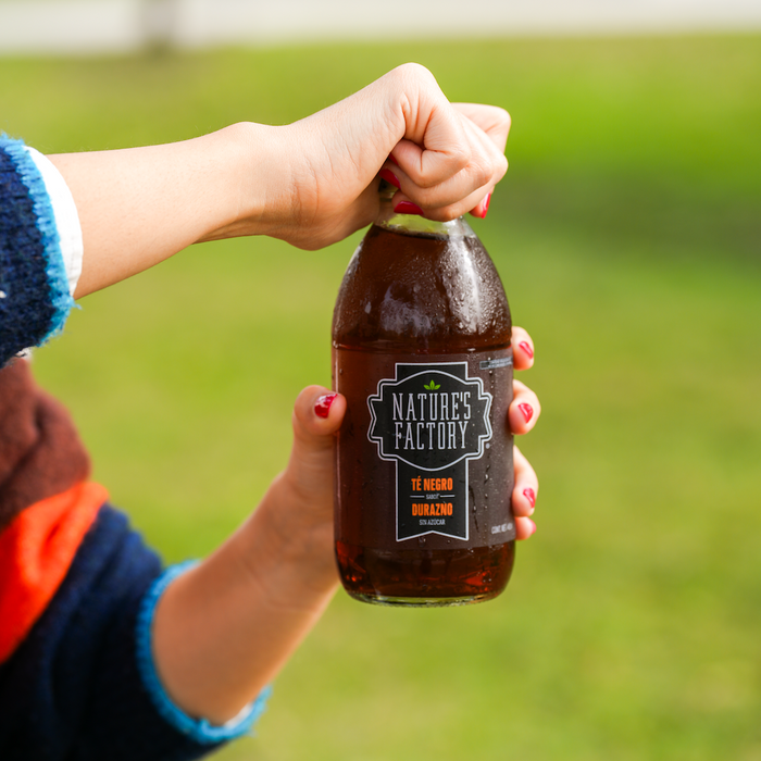 Nature’s Factory • Té Negro Sabor Durazno Sin Azúcar | 12 piezas