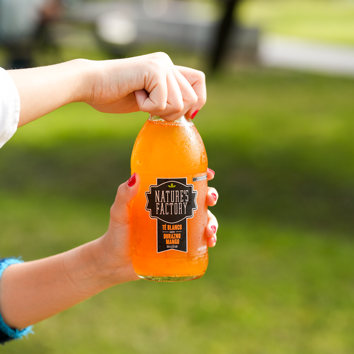 Nature’s Factory • Té Blanco Sabor Durazno Mango Sin Azúcar | 12 piezas