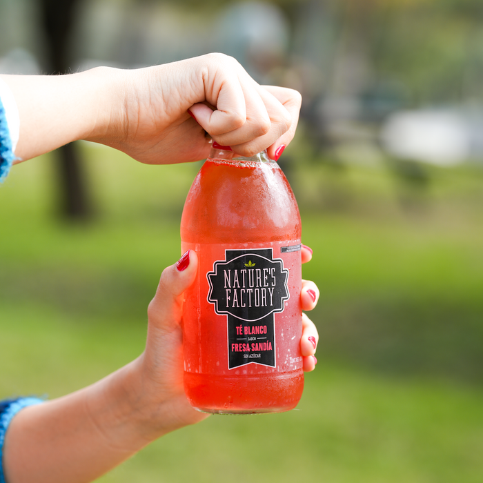 Nature’s Factory • Té Blanco Sabor Fresa Sandía Sin Azúcar | 12 piezas