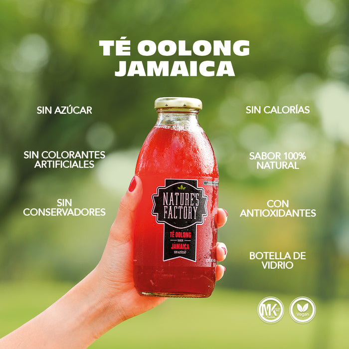 Nature’s Factory • Té Oolong Sabor Jamaica Sin Azúcar | 12 piezas