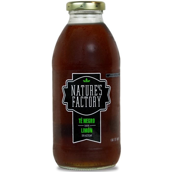Nature’s Factory • Té Negro Sabor Limón Sin Azúcar | 12 piezas