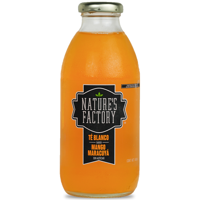 Nature’s Factory • Té Blanco Sabor Mango Maracuyá Sin Azúcar | 12 piezas