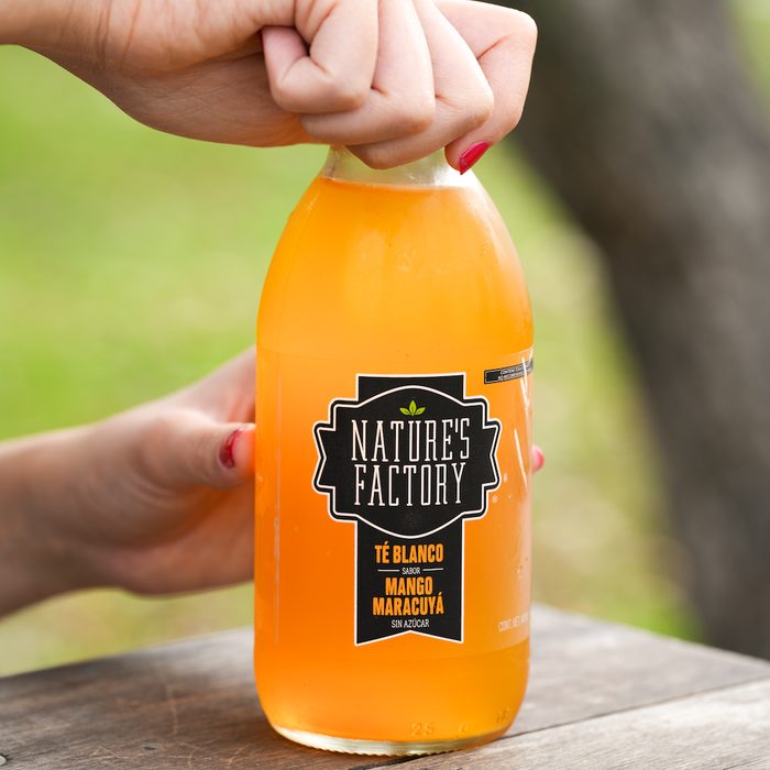 Nature’s Factory • Té Blanco Sabor Mango Maracuyá Sin Azúcar | 12 piezas