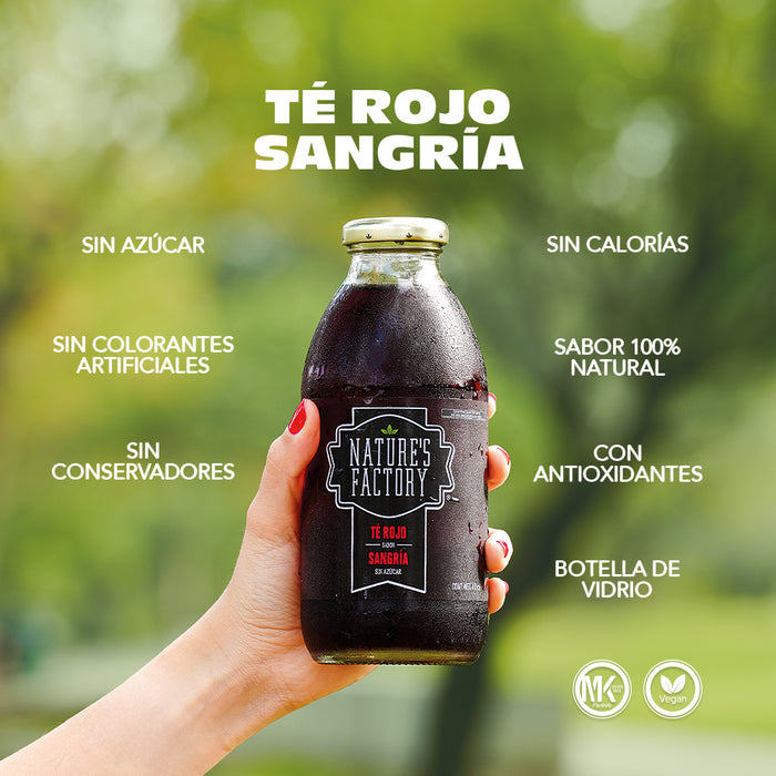 Nature’s Factory • Té Rojo Sabor Sangría Sin Azúcar | 12 piezas