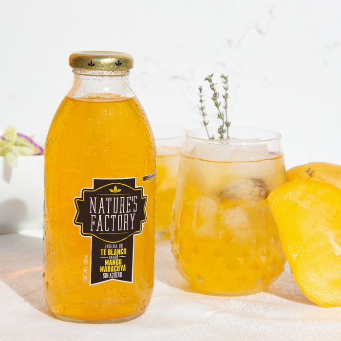 Nature’s Factory • Té Blanco Sabor Mango Maracuyá Sin Azúcar | 12 piezas