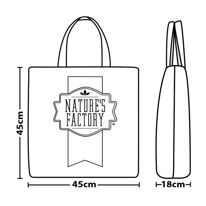 Bolsa ecológica de manta Nature's Factory con fuelle 45x45x18cm